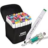 YASNAY Alcohol Markers, 48 Colors Dual Tip Art Marker, Drawing Markers, Coloring Marker for Kids Sketching Adult Coloring