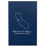 LDS Personalized Mission Journal for Fully Customizable Available in 9 Beautiful Colors with Mission Outline, Missionary Name for LDS Missionaries (Blue w/Silver Engraving)