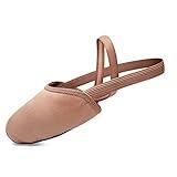 Stelle Half Soles Dance Shoes Women Men Canvas Lyrical Pirouette Ballet Shoes Turners Dance Shoes for Contemporary (Tan, 6/7)