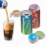Jokari 2 Click Can Pump and Pour Carbonation Saver for 12oz Soda and Beer Cans Keep Fizzy Drinks Fresh Press On Manual Soda Preserver Reusable Can Cap for Carbonated Beverages 2 Pack
