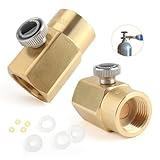 Soda Refill Bottle Co2 Adapter Refills Connector Kit for CGA320 to TR21-4,Soda Machine Soda Bottle Adapter Connector Adapter Accessories Replacement for (CGA320 to TR21.4)