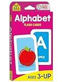 School Zone Alphabet Flash Cards: 56 Cards, Toddler, Preschool, Learn the ABC's, Letters, Phonics, Colorful & Fun Learning, Ages 3+