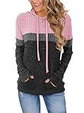 MixShe Womens Early Fall Fashion Clothing 2025 Christmas Sweaters Long Sleeve Shirts Chunky Cardigan Anthropologie Sweater Cowboy Chic Lightpink XX-Large