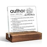 THEBESTU Author Definition Acrylic Sign, New Authors Writer Gifts for Women, Future Author Gifts for Writers, Funny Present for Book Novelist Screenwriter, Aspiring Literary Presents for Authors Poet