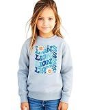 Olive Loves Apple Lions Blue Retro Sweatshirt for Women and Girls Trendy Sports Fan Sweater Gray Sweatshirt Youth Large