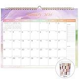 Lbylyhxc Calendar 2025-2026 - Use Now to December 2026 -18 Monthly Wall Calendar 2026, 11 x 8.5 Inches.Thick Paper with Julian Dates and Block for New Year and Christmas Presents (Wall Calendar 2025-2026 Colorful)