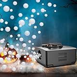 Wisdomlit Fog Bubble Machine, 2-in-1 Smoke Bubble Machine, 400W No-Spill Smoke Bubble Blower, 8000+ Colorful/Foggy Bubbles for Indoor Outdoor Birthday Wedding Halloween Christmas Party