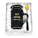 Cabtnca Keep Talking I'm Diagnosing You Mug, Therapist Psychology Gifts, Christmas Gifts for School Psychologist, Psychologist Counselor Gift for Men Women, Mental Health Mug, 14 Oz Black