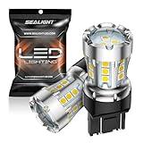 SEALIGHT 7443 LED Bulb White, Super Bright 7441 7444 T20 992 W21W LED Bulb for Backup Reverse Tail Brake Parking Lights, Pack of 2