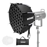 NEEWER Octagonal Softbox Kit, 17.7" Parabolic Soft Box with Light Diffusers for Studio Photography Video Recording Streaming Lighting Compatible with Aputure 120d Compatible with Godox SL60w, NS45P