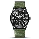 LN LENQIN Mens Watches Unisex Military Sport Nylon Strap Stylish Luminous Fashion Analog Quartz Watch for Men Waterproof Army Tactical Casual Wristwatch