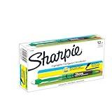 Sharpie Liquid Highlighters, Chisel Tip, Fluorescent Green, Box of 12