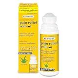 A+Health Pain Relief Roll-On Liquid, Lidocaine 4%, Odor Free, Maximum Strength Pain + Itch Relief with Aloe, Made in USA, 2.5 fl Ounces