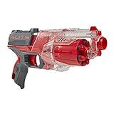 NERF Elite Disrupter Blaster - 6-Dart Rotating Drum, Slam Fire, Translucent Red (Amazon Exclusive)