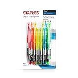 STAPLES 674815 Hype! Liquid Highlighters Chisel Tip Assorted Dozen (14598)