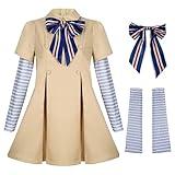 Girls Deluxe Horror Movie Halloween Costume, Child Cosplay Dress Up Outfit (Small)