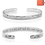 Carviell Bracelets for Women, Cheer Up Gift, Humorous Retirement Jewelry, Coworker Present, Divorce, Funny Jewelry, Farewell Work Friendship Cuff