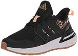 adidas RapidaSport Running Shoe, Black/Black/Gold Metallic, 11 US Unisex Little Kid