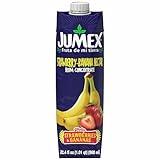 Jumex Strawberry Banana Nectar Juice - Made with Fresh Fruit Puree - Tropical Fruit Juice Concentrate for Smoothie Mix, Cocktail Mixers, Kids Drinks & Mexican Beverages - 32.4oz, 1 Pack Carton