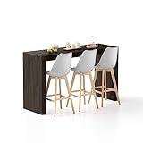 Mobili Fiver, Evolution High Table 70.9 x 23.6 in, Dark Walnut, Made in Italy