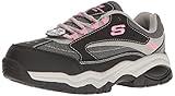 Skechers for Work Women's Bisco Work Shoe, Black/Gray, 8.5 M US