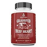Ancestral Supplements Grass Fed Beef Heart Supplement, 3300mg, CoQ10 Supplement Supports Heart and Mitochondrial Health, Non-GMO, 180 Capsules