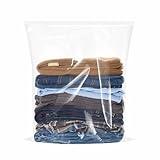 Large Plastic Bags With Zipper Top,5 Gallon,18" x 24",10 Pack,Extra Large Storage Packaging for Clothes,Travel, Moving, Large Reusable Bags,Heavy-Duty,BPA-Free, 2.36-mil Thick Clear