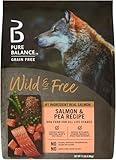Grain-Free Dry Dog Food with Salmon & Peas – Pure Balance Wild & Free, Natural Recipe with Added Vitamins, Minerals & Nutrients, 11 lb Bag