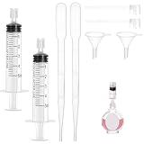 8 Pcs Perfume Refill Tools Clear Syringe Perfume Transfer Set, Perfume Funnel Syringe Extractor Dispenser Tool for Liquid Fragrance Sample Essential Oils, Travel Use or Watering Feeding