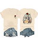 Magical Shirts for Women Princess Belles Book Shop Tshirts Magic Family Vacation Top Vintage Graphic Gift Tees Apricot