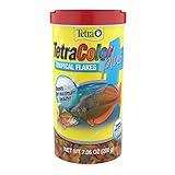 Tetra ColorPlus Fish Food Flakes, Tropical Flakes With Natural Color Enhancers, 7.06 Ounce