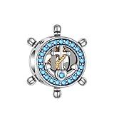 LUXILLA Boat Anchor Charm 925 Sterling Silver Fits Bracelets Necklace Pendant Bead Charms Jewelry Gift for Women Family Friends