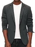 PJ PAUL JONES Mens Casual Knit Blazer Unlined Plus Size Regular Fit Sport Coats Grey 3XL