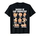 Cat Geometry Math Funny Cat Men Women Kids Teen Girls Boys T-Shirt