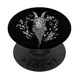 Goat AntiChrist Satanism Devil Seal Gift Mystic Occult Goth PopSockets PopGrip: Swappable Grip for Phones & Tablets PopSockets Standard PopGrip