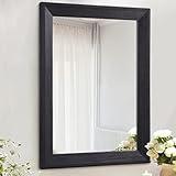 AAZZKANG Wall Mirror Black Rectangle Mirrors for Wall with Wood Framed Decorative for Bedroom Bathroom Living Room Farmhouse Entryway Hanging Small