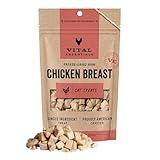 Vital Essentials Chicken Breast Cat Treats, 2.1 oz | Freeze-Dried Raw | Single Ingredient | Grain Free, Gluten Free, Filler Free