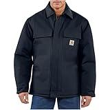 Carhartt Mens Loose Fit Firm Duck Insulated Traditional Coat Work Utility Outerwear, Dark Navy, XX-Large US