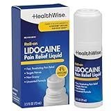HealthWise 4% Lidocaine Roll-On | OTC Strength | Pain Relief Liquid | 2.5 oz. 73 mL | Non-Greasy, Unscented Formula | Topical Anesthetic