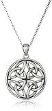 Amazon Essentials Sterling Silver Celtic Triquetra Trinity Knot Medallion Pendant Necklace, 18' (previously Amazon Collection)