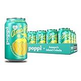 Poppi Sparkling Prebiotic Soda Beverage with Apple Cider Vinegar, Seltzer Water and Fruit Juice, Amaya’s Island Colada Limited Edition Flavor, 12 oz, Pack of 12, Packaging May Vary
