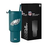 Simple Modern Officially Licensed NFL Philadelphia Eagles 30 oz Tumbler with Flip Lid and Straws | Insulated Cup Stainless Steel | Gifts for Men Women | Trek Collection | Philadelphia Eagles