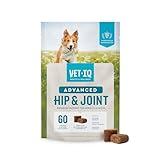 VetIQ Advanced Hip & Joint Chews For Dogs, 60 Count, Chicken Flavored Supplements Made with Glucosamine, Omega 3’s, Chondroitin, MSM & Green Lipped Mussel, Increases Mobility & Maintains Muscles