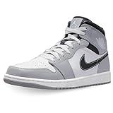 Nike Jordan Mens Air 1 Mid 554724 078 Light Smoke Grey 2.0 - Size 11
