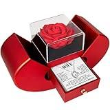 Birthday Gifts for Wife from Husband | Soulmate Necklace with Heartfelt Message Card & Box | Anniversary, Birthday, Christmas or Valentine’s Day Gift for Girlfriend, Fiancée (Heart Rose Box, Choice Forever)