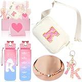 Awfrky Personalized Fanny Pack for Girls, Gift Sets for Teen Girls, Birthday Gifts for 4 5 6 7 8 9 10 11 12 13 Year Old Girl, Initial Crossbody Bag Belt Bag for Girl Kids (K)