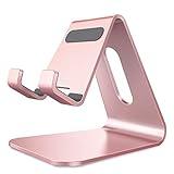 CreaDream Cell Phone Stand, Cradle, Holder, Aluminum Desktop Stand Compatible with Switch, All Smart Phone, iPhone 15 14 13 12 Pro Max Plus Mini Xr X Se 8 SE -Rose Gold