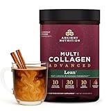 Ancient Nutrition Advanced Hydrolyzed Collagen Peptides Powder Protein Lean with Probiotics and Vitamin C, Cinnamon, for Women & Men, Supports Healthy Weight Management & Muscle Building, 25 Servings