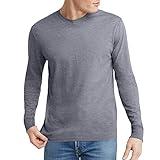 Hanes Originals Men's Tri-Blend Long Sleeve T-Shirt, Athletic Navy PE Heather, 2X Large