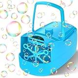 Bubble Machine, 18000+ Bubbles Per Minute Bubble Maker Blower for Kids Toddlers with 2 Speeds,6 Wands,Operated by Batteries or Plug-in for Outdoor/Indoor Birthday Parties,Wedding (Blue)